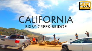 California Bixby Creek Bridge, Drive to Pacific Coast Highway 4K Video, Relaxing with Amazing Nature