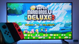 New Super Mario Bros. U Deluxe Nintendo Switch dock mode 4K TV (3)