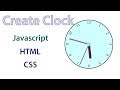 project create clock in javascript html and css