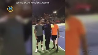 Serena Williams challenged two guys to a round of tennis | Your Morning