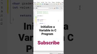 Initialize variables in C Program