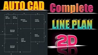 HOW TO DRAW A SIMPLE LINE PLAN(easy way) BY USING AUTOCAD 2021  IN TELUGU