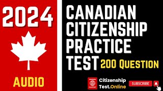 Canadian Citizenship Practice Test 2024 | 200 Question