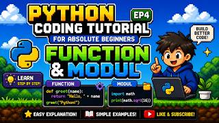 Python Coding Tutorial for Absolute Beginners EP4| Functions