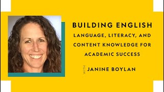 Building English Language, Literacy, and Content Knowledge for Academic Success