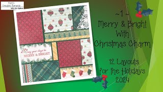 12 Days of Christmas Layouts 2024 Day 1: Merry and Bright