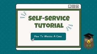 How To Waitlist A Class In Self Service