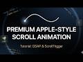 Apple-Style SVG Scroll Animation | GSAP ScrollTrigger Tutorial