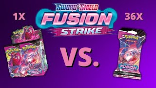 Who's Better?? Fusion Strike Booster Box Vs 36X Fusion Strike Sleeved Packs!