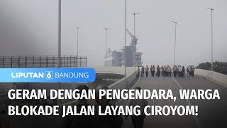 Pengendara Keras Kepala, Jalan Layang Ciroyom Diblokade Warga | Liputan 6 Bandung