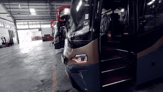 HINO BUS RN8JSPA COACH BUILDER : JOM JALAN2 TENGOK BADAN BAS BARU SIAP