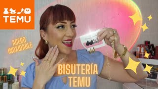 JOYERIA Y ACCESORIOS MUJER DE ACERO INOXIDABLE TEMU/ BISUTERIA ECONÓMICA #bisuteriatemu #temu