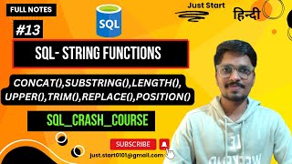 #13 SQL STRING FUNCTIONS (Hindi) #coding #programming #hindi