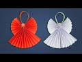 How To Make Paper Christmas Decorations|  Paper Christmas Angel Ornament |  paper craft ideas