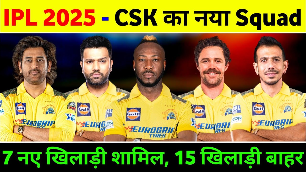 Csk 2025 Squad - Csk Retained And Released Players 2025 || Csk Target ...