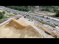 June 2024 - A3 Wisley M25 J10 - Construction of living heath bridge update - DJI Air 3