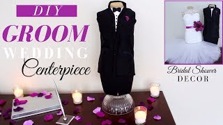 Groom DIY Centerpiece | DIY Wedding Decor | DIY Bridal Shower Decor