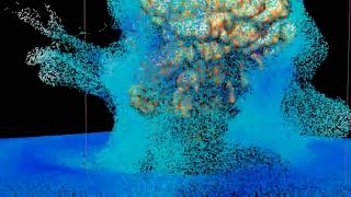 Houdini Ocean Flip Tank explosion by divergence field of under water pyro explosion