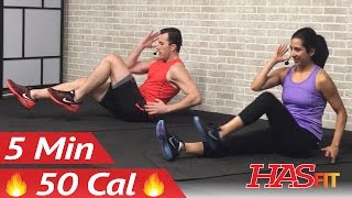 5 Min Lower Ab Workout for Women & Men - 5 Minute Abs Lower Abs Belly Fat Flattener Stomach Workout