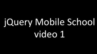 jQuery Mobile tutorial - 1
