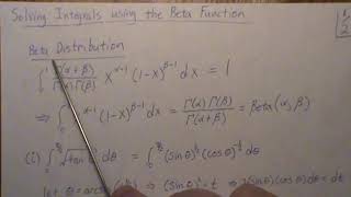 Solving Integrals using the Beta Function