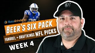 FANDUEL & DRAFTKINGS NFL WEEK 4 DFS PICKS | The Daily Fantasy 6 Pack