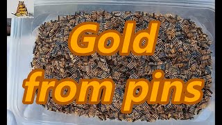 Extraction gold from pins of 4-position 1-row headers.