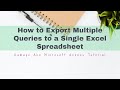 Microsoft Access : How to Export Multiple Queries to a Single Excel Spreadsheet | step by step