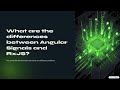 Angular Interview Question | Signals vs RxJS – When to Use What?