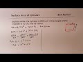 Find Radius of a Cylinder of given surface area and height