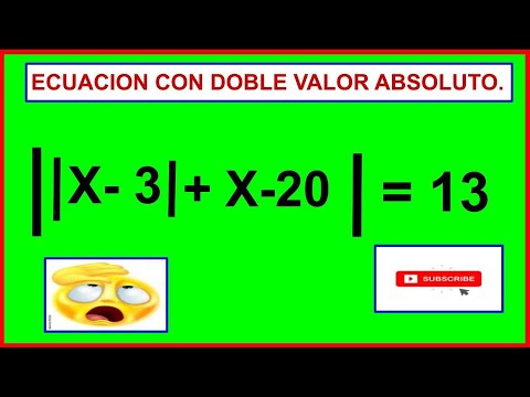 ECUACION CON DOBLE VALOR ABSOLUTO. - YouTube