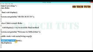 Final Method in Java | Final Method | Java Programming | Telugu