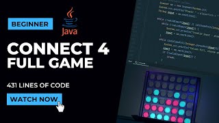 Beginner Java Tutorial | Connect 4 Full Game | Lo-fi Code session