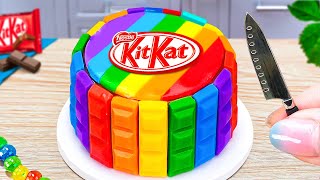 KITKAT Amazing Rainbow Cake 🌈 Perfect Miniature Cake Decorating Tutorials 🎉 Unbox Overworld