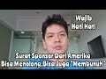 WAJIB HATI HATI DENGAN SURAT SPONSOR UNDANGAN DARI AMERIKA