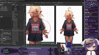 [0022] art/working | chill! Live2D Rigging and personal art | no mic | commands