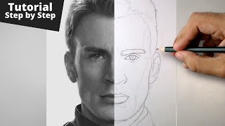 How to SKETCH A FACE - Step by step with loomis method