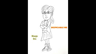 How to Draw Margo from Despicable Me animation step by step | #shorts