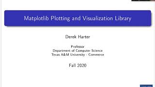 CSci 574 Machine Learning : U02-2 Matplotlib Plotting and Visualization Library