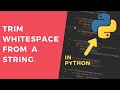 Strip/trim whitespace from a string - 1 Minute Python Tutorial #shorts