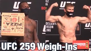 UFC 259 Official Weigh-Ins: Jan Blachowicz vs Israel Adesanya