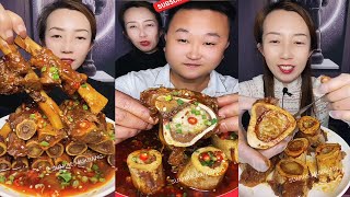 MUKBANG ASMR Eating roasted big bone marrow so yummy