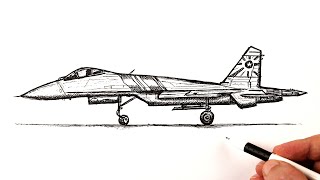 How to draw a military fighter jet