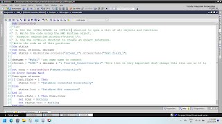 Configuring a MSSQL Database Connection with Vbscript in wincc | connect sql data base with vbscript