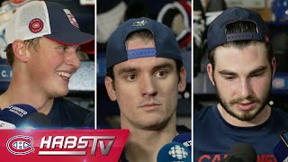 Barron, Dach + more Habs address the media at practice | FULL PRESS CONFERENCES