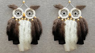 DIY como hacer un ATRAPASUEÑOS de BÚHO | DIY Owl Dreamcatcher