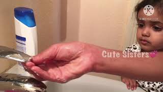How to bath a hamster | with water | Best Sand bath | Cute Hamster | Cute Sisters💞