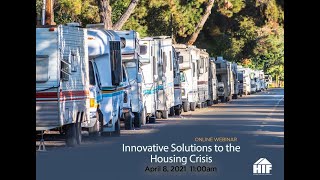 HIF Webinar Series: Innovative Solutions to the Housing Crisis