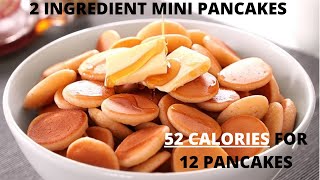 2 Ingredient Mini Pancakes | Low calorie pancakes recipe |Protein packed breakfast recipe