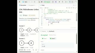 Palindrome Linked List|LeetCode 234|Simple List Approach|Python #coding #java #programming